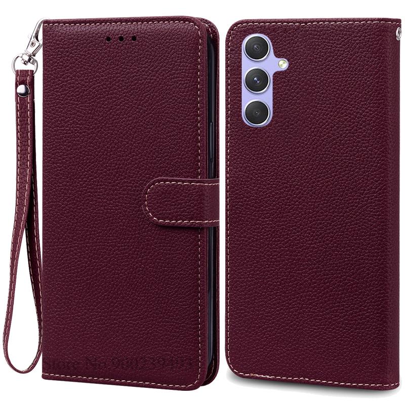 A35 5G Case For Samsung Galaxy A35 Case Leather Wallet Flip Case For Samsung Galaxy A35 5G Cover Coque Fundas Shell Etui