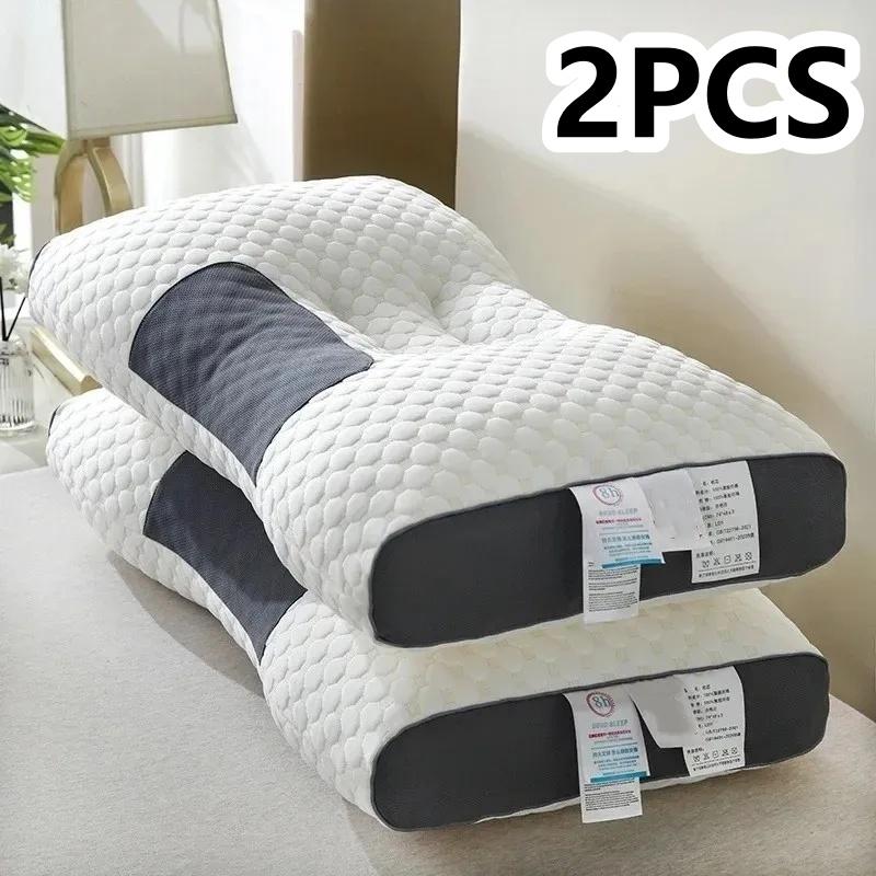 

2PCS Spa Massage Pillow Washable Non-Collapse Cervical Support Pillow Core Home Pin Gift Pillow