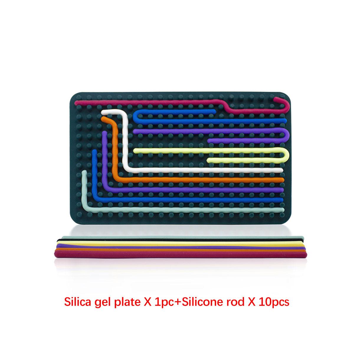 

Silicone sensory activity board to relieve stress and improve creativity, imagination and thinking training device, multi-color