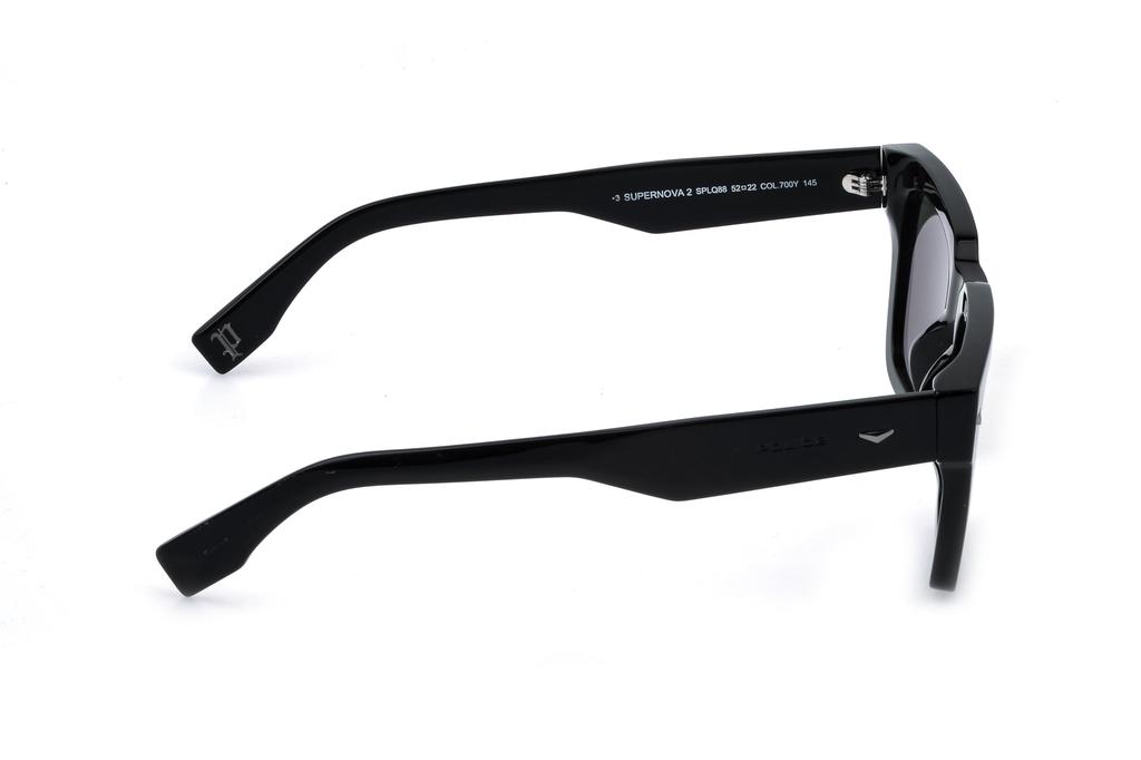 Police SPLQ88 Shiny Size Shiny Size 52 Sunglasses, Black, 52, Black,