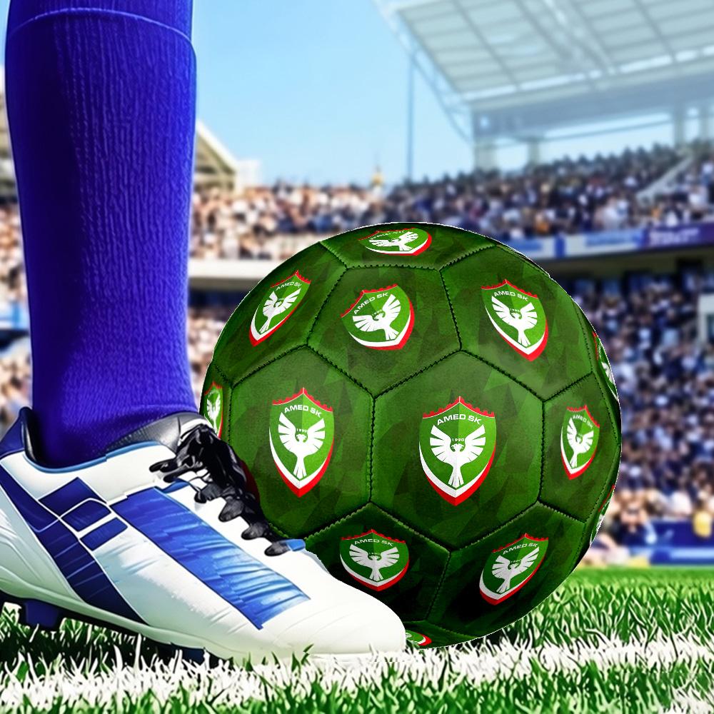 Amed Sk Crest Design Size 5 Soccer Ball, Suitable for Training and Matches, High-Elasticity, Wear-Resistant Material Gift for Fan