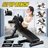 Svart sammenleggbar justerbar ab sit up-benk decline hjemmegym crunch fitnessbrett trening magetrener kjernestyrketreningsutstyr