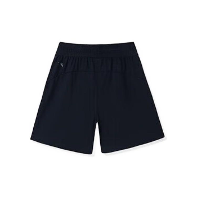 Anta Training Series Small Logo Mid Waist Drawstring Straight Casual Shorts Women Shorts Basic-Black 162327337-1