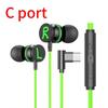 Pffee 3.5mm  Type C Hifi Wired Earphones Game Earbuds Super Bass With Microphone Noise Canceling
