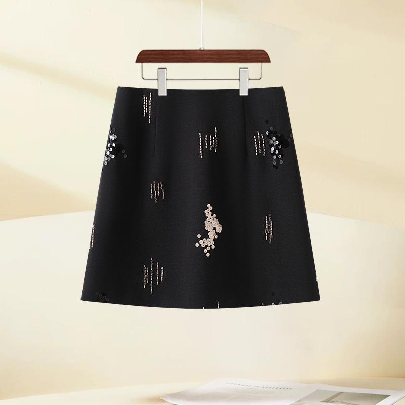 Chic Petite A-Line Sequin Skirt for Women - Spring/Autumn 2026