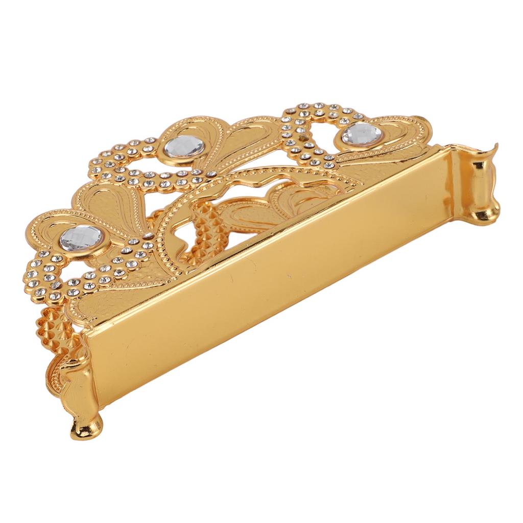 Golden Metal Napkin Holder Exquisite Light Luxury European Style Zinc Alloy Table Napkin Organizer for Kitchen Dinner