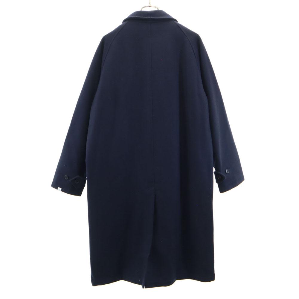 VANQUISH Wool Blend Stainless Collar Coat L Navy Men's Used