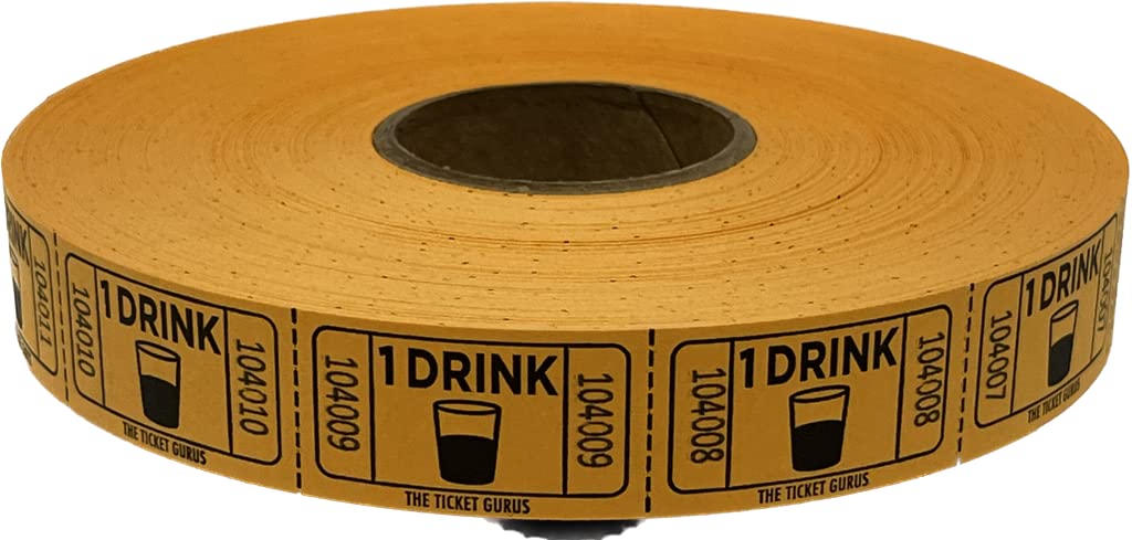 

Билетные Гуру Рулон из 2000 Билетов на Оранжевый Напиток Последовательная Нумерация Лотерея - (Один рулон, Билеты)