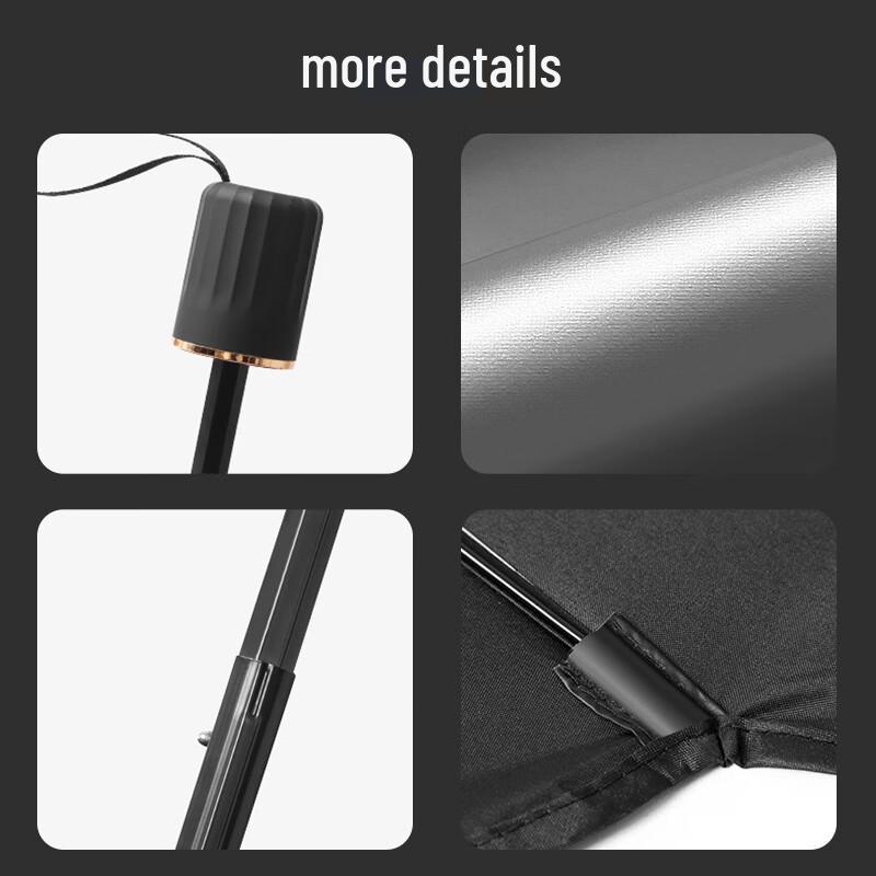 

Puyan Foldable 10-Rib Titanium Silver Car Umbrella