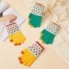 Colorful Flower Pattern Women Gloves Imitation Cashmere Touch Screen Gloves Winter Gloves Students