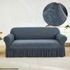 1/2/3/4 seater sofa Couch Cover with Skirt Durable Washable High Elastic Stretchable Easy Fit Universal Furniture Protector