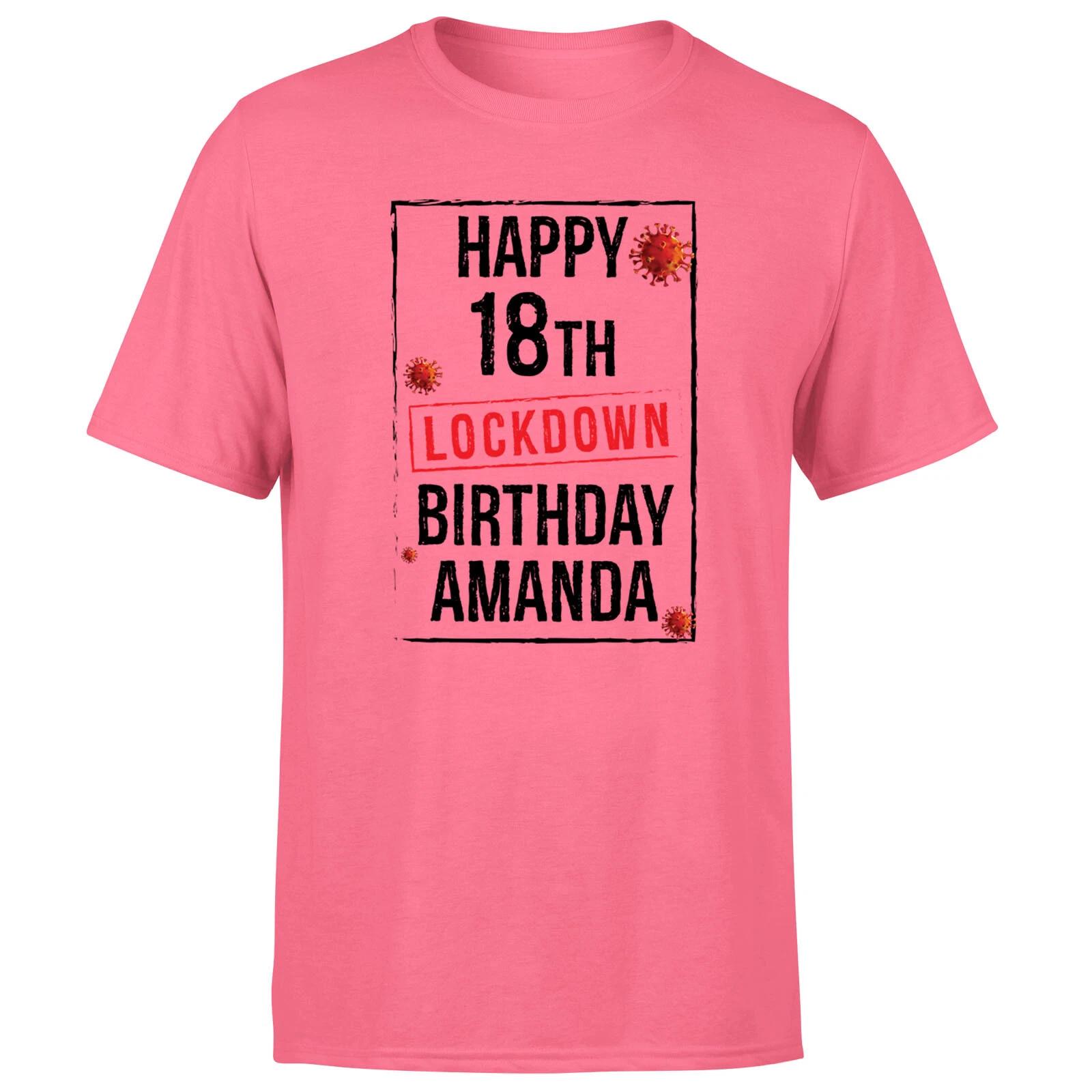 Happy 18th Birthday Personalised Mens T shirt 2022 Lockdown Quaranitne Tee Top XL