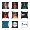 Rock Music 3D Guitar Cushion Cover 45X45 Home Decorative Print Music Note Throw Pillow Case For Sofa Double-Sided