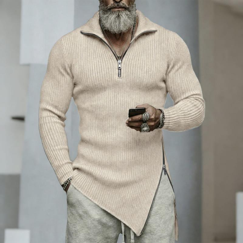 Men S Long Sleeve T Shirt Slim Fit Solid Color Casual Top