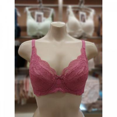 Розовый кружевной бюстгальтер с полным покрытием Abr4936