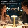 Metal LED Table Lamp, Retro Gold Touch Sensor Lamp, 2000 mAh Rechargeable Battery, 3-Level Dimmable Warm Light, Night Light for Kids