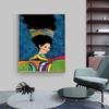 Vintage Abstract Girl Long Hair Flower Women Wall Art Canvas Painting Fashion Poster Wall Pictures For Living Room Home Decor