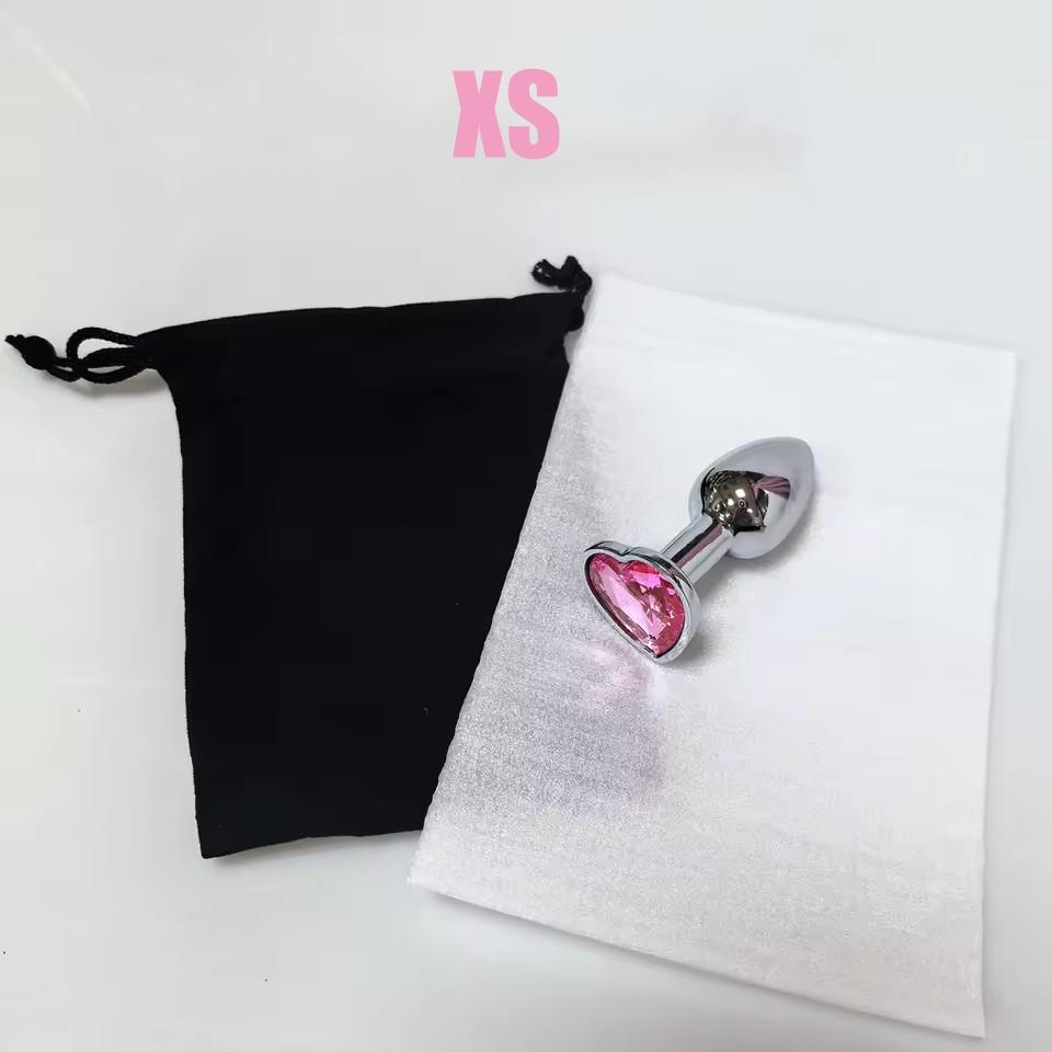 Heart Base Metal Anal Plug Stainless Beginner 5 Size Butt Plug Anus Masturbation Stimulator Dildos Adult Sex Toys For Man Women