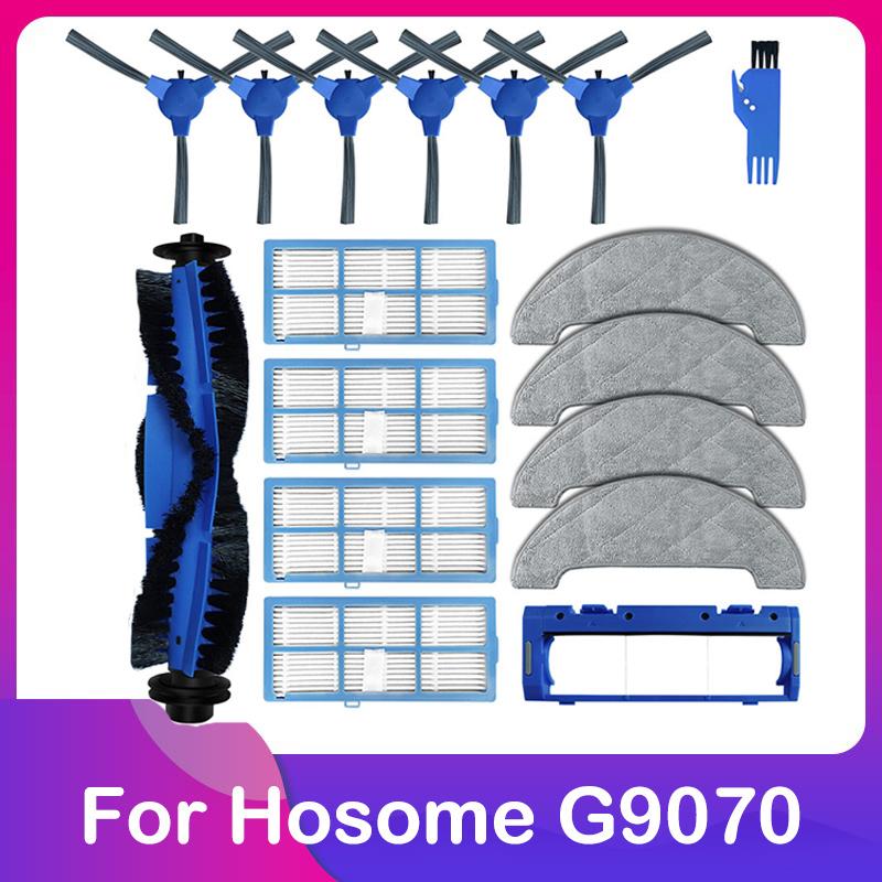 Compatible For Hosome G9070 Robot Vacuum Cleaner Replacement Spare Parts Main Side Brush Hepa Filter Mop Rag Wipe Accessories