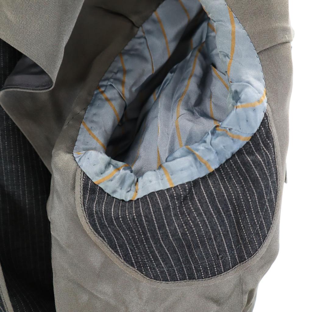 LANVIN Striped Pattern tailored jacket gray Men's Used