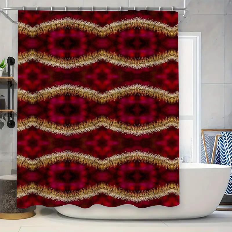 

Trendy Colorful Marble Shower Curtain Terrazzo Print Bathroom Decor Modern Home Accessories Pink Black White Design Waterproof F W60H190(CM)-1 Pcs