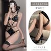 Sexy Sm Flirting Female Paraphernalia Sexy Bundled Queen Leather Jacket Cos Uniform Seduction Outfit Maid Outfit