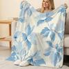 Floral Flannel Blanket Lightweight, Skin-Soft Cozy Throw for Home, Office, Lounge, Christmas & Halloween Decor