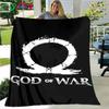3D Game God of War Pattern Blanket Star Art Flannel Thin Blanket Portable Home Travel Office Lunch Break Blanket Birthday Gift