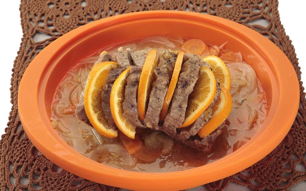 Silicone Tajine Pot, 20cm, Valencia Orange, with Recipe