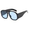 New Luxury  Wave Mask Sunglasses Women Fashion One Piece Sun Glasses For Men Oversized Oval Trending Sunglasses