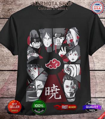 Camiseta Akatsuki Naruto Shippuden Madara Itachi Anime Style Tee Camiseta Todos os Tamanhos