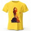 Durable Lion King Simba Highquality Pure Cotton Tshirt for Men Daily Leisure Running Fitness Short Sleeved Quick Drying Design