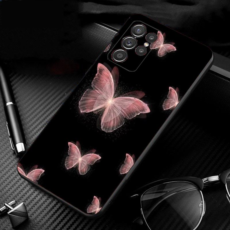 

Pink Butterfly Phone Case For Samsung Galaxy S25 S24 S23 S22 S21 Ultra S24 S23 S22 S21 S25 Plus S24 S20 FE S25