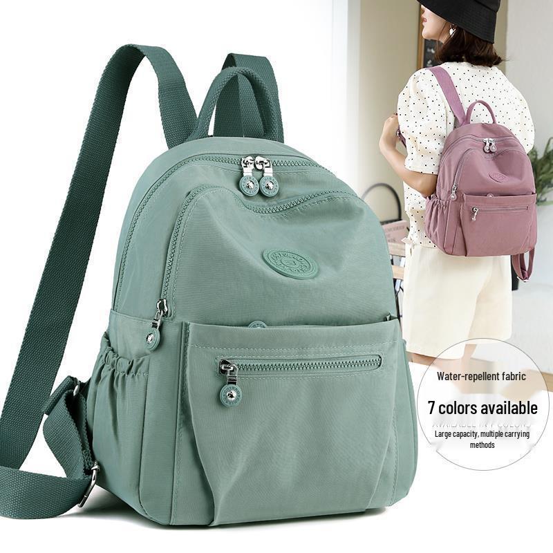 2025 Women's Nylon Backpack: Large Capacity, Stylish, Lightweight Travel & Work Schoolbag