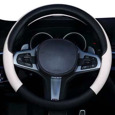 HUACHENG Potah volantu pro Light M Originální Univerzální Ochranný Potah pro Standardní Vlastní Interiérové Doplňky Auta, Velikost, Kůže, Pasuje,