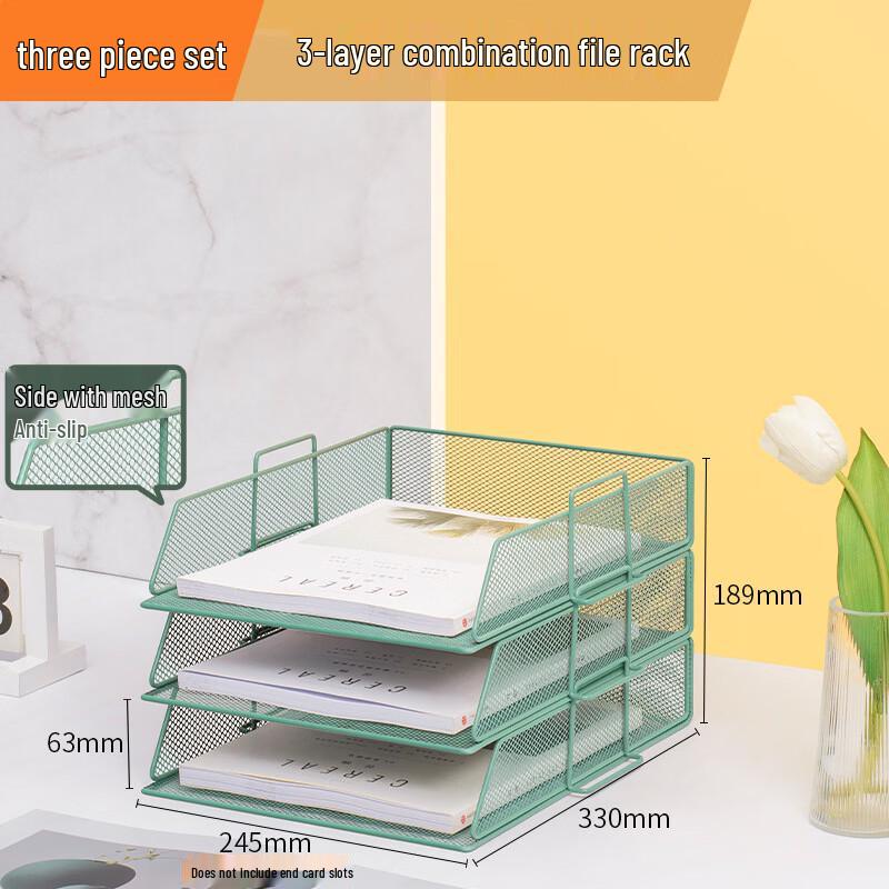 Handun 3-Tier Vertical Metal File Organizer