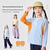Girls' Long-Sleeve Athletic Quick-Dry Performance T-Shirt
