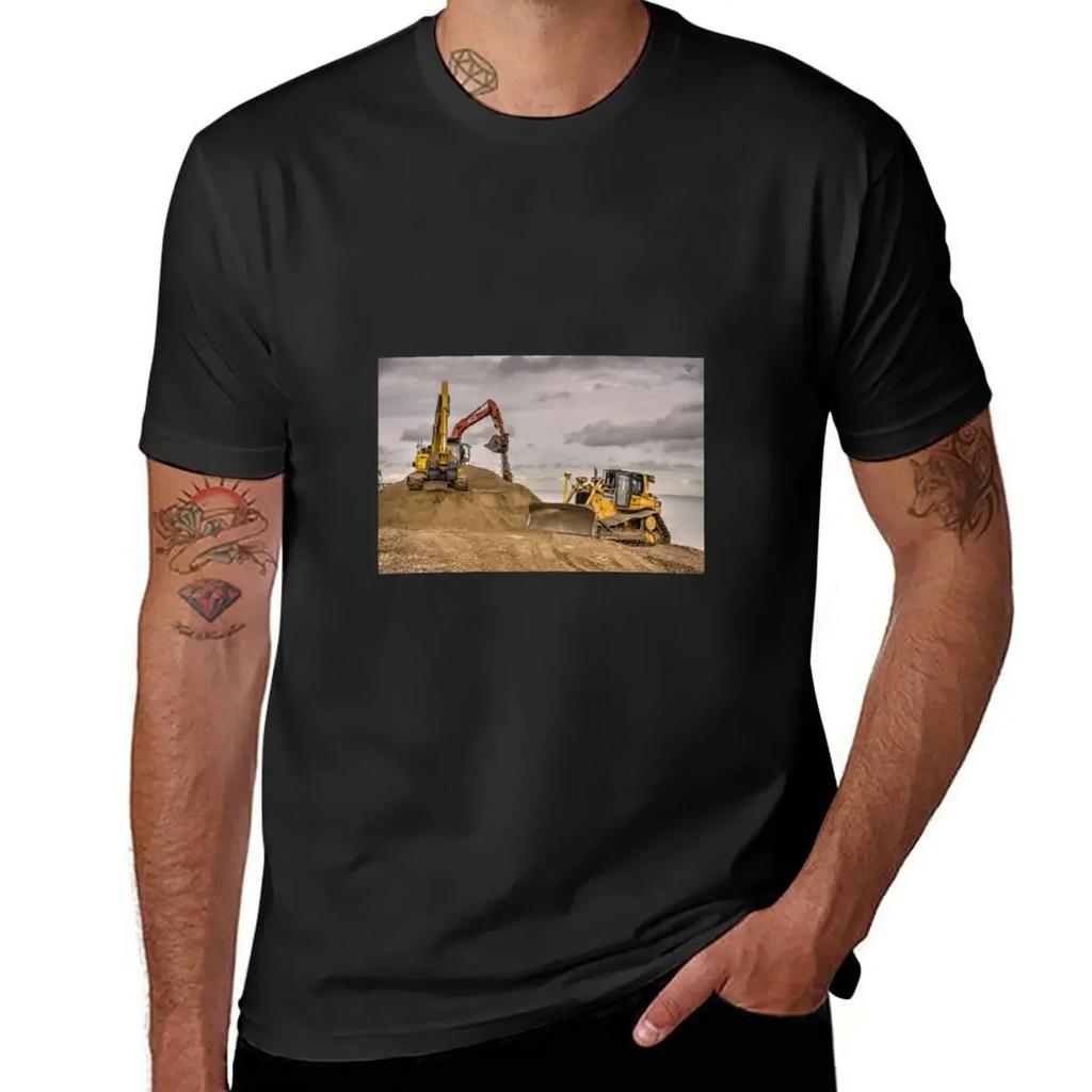 Digging and dozing T-Shirt animal prinfor boys plain mens cotton t shirts