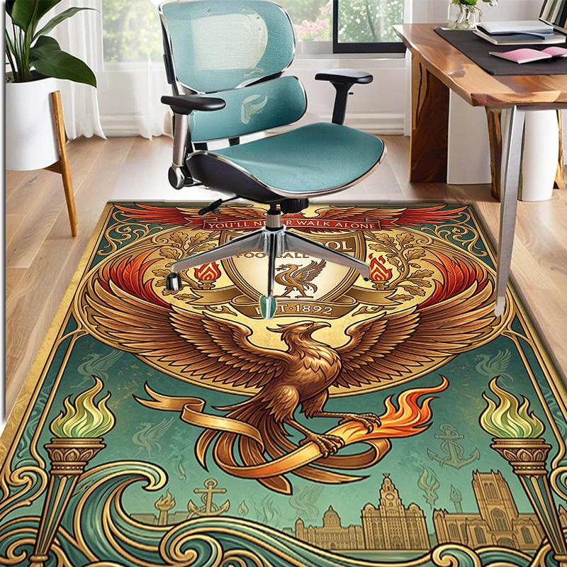 Liverpool Football Club Pattern Rug, Indoor/Outdoor Mat, for Picnic, Gameroom, Bedroom, Office, Living Room, Home Decor Carpet, Birthday Gift