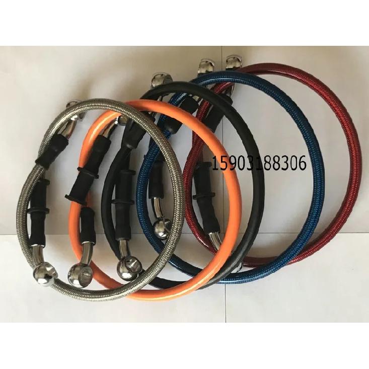 100CM Colorful Motorcycle Brake Oil Hose Line Hydraulic Reinforced Stainless Steel Braided with Banjo Fittings for Motorbike