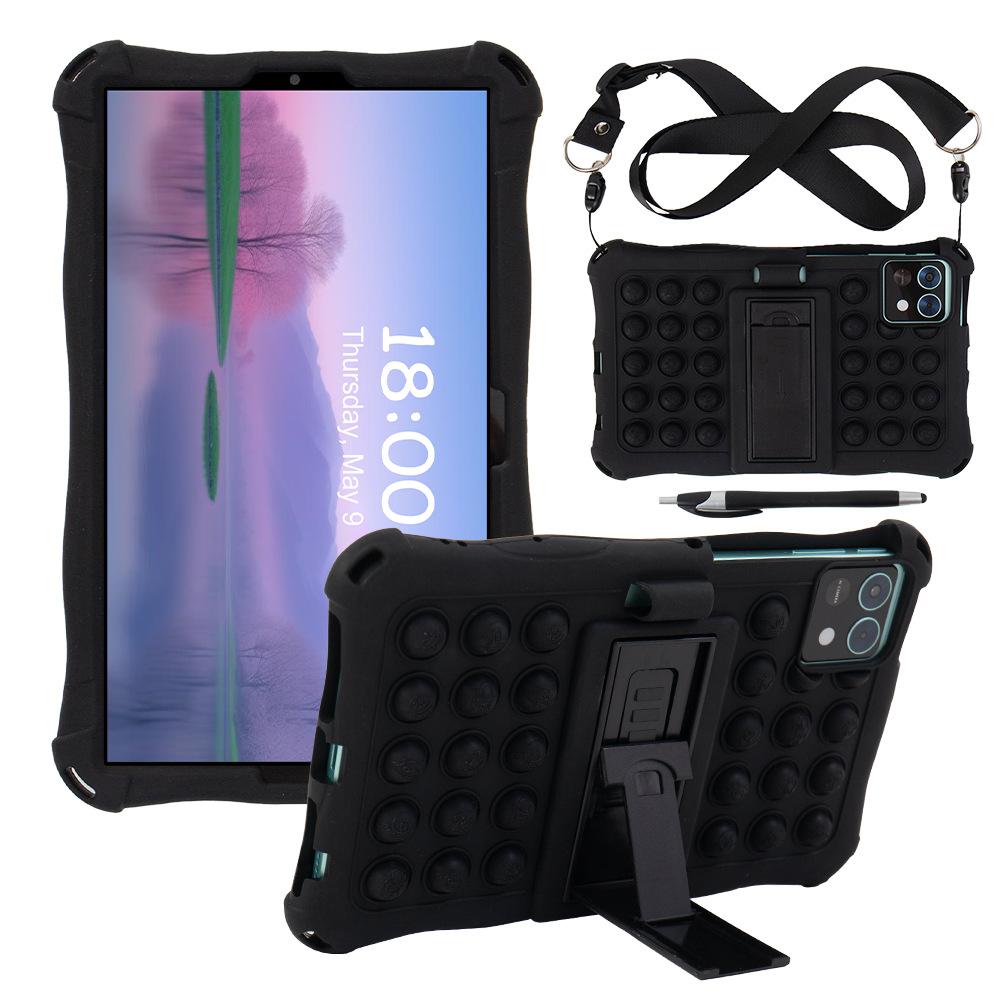 Étui Enfant Pour Samsung Galaxy Tab A9 8.7 Housse Tablette Tab A11 8.7 SM-X110/X115/X130 X135 Étui Souple en Silicone avec Support Funda capa+sangle A11 8.7inch X130X135