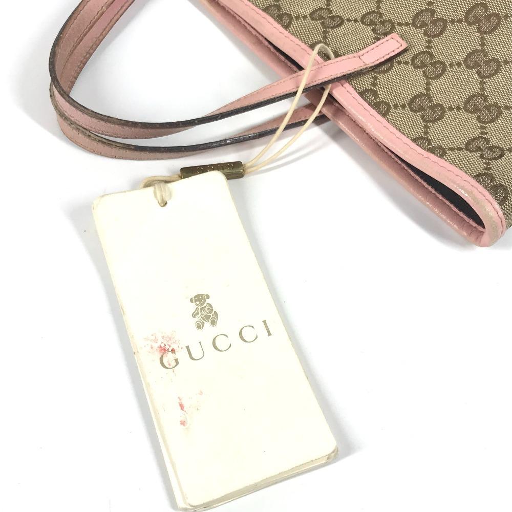 GUCCI 271101 GG Papagallo parrot Tote Bag with Charm Hand Bag pink/Beige