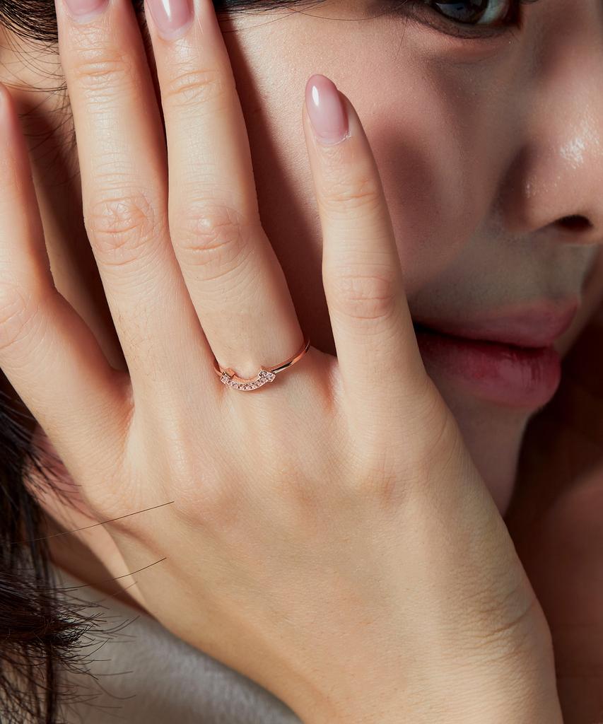 Helene Jewelry 14K 18K Cielo Cubic Stick Miss Ring Gold Ring