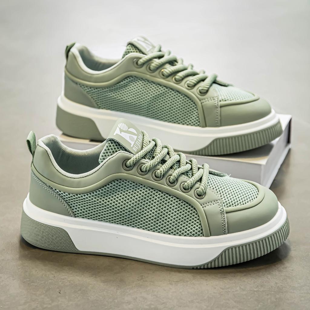 Men's Casual Sports Shoes Spring Summer Breathable Mesh Chunky Shoes Trend Comfortable Lightweight Versatile Platform Sneakers