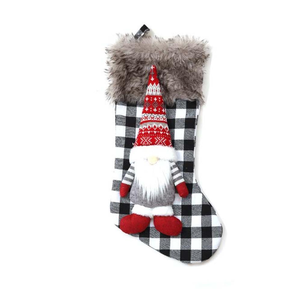 Large Size Dwarf Christmas Stockings Three-dimensional Doll Christmas Tree Pendant Gift Bag Candy