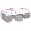 VidaXL Salon de Jardin avec Coussins 8 pcs, Canapés de Terrasse, Ensemble de Meubles de Patio, Mobilier d'Extérieur, Noir 3224915