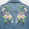 Iron On DIY Embroidered Stickers Flower Shape Clothes Sticker Elegant Flower Embroidery Patch  Bags