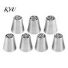 Three Dimensional Flower Nozzles 7PCS Russian Piping Tips Set, Stainless Steel Cake Decorating Bakery Supplies for Home Bakers Nozzles, Baking Wedding
