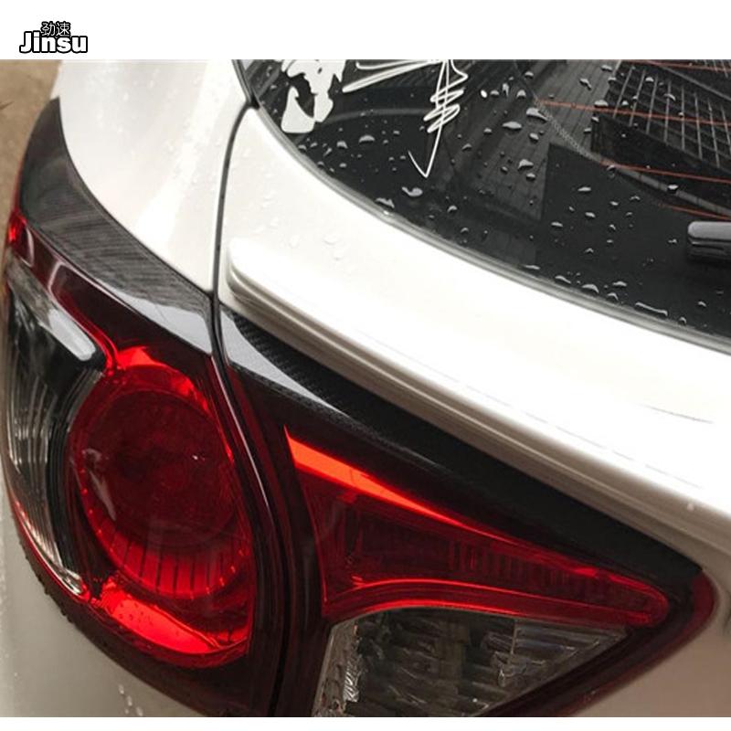 CX-5 Kohlefaser Rückleuchten-Augenbrauen Für Mazda CX5 SUV 2.0L 2.5L 2013 -2015 CX 5 Rücklicht Dekorationsaufkleber 4 Stück