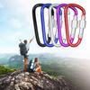 5Pcs Carabiner Clip D Shape Bottle Buckle High Strength Gate Spring Link Carabiner Clip Hook